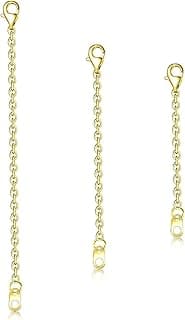 WQEDVN 3 PCS Necklace Extender Gold, Gold Necklace Extender, Chain Extender for Necklace, Gold Chain Extender for Necklac...