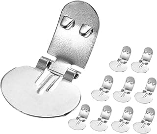 Veemoon 10pcs Flat Blank Shoe Clips Shoe Buckle Shoe Filler Sequined Shoe Clips Ladies Shoe Clips Shoe Clips for Pumps Sho...