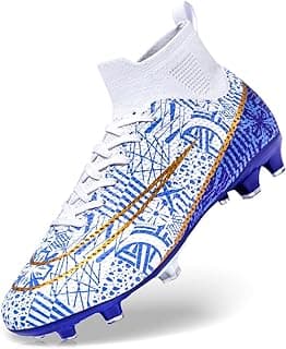 DimaiGlobal Football Boots Men's High-Top Indoor Football Shoes Astro Turf Trainers Boys Futsal Shoes Professional Competi...