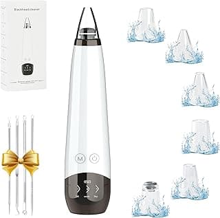 Blackhead Remover Pore Vacuum Cleaner - 6 Probes 3 Adjustable Suction Power,USB Rechargeable Blackhead Vacuum Kit Electric...