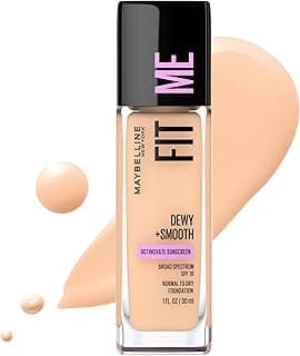 Maybelline Fit Me Dewy + Smooth Liquid Foundation Makeup, Classic Ivory, 1 Count (Packaging May Vary)