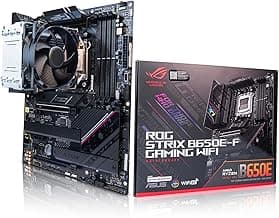 ADMI CPU Motherboard Bundle: AMD Ryzen 5 9600X 5.4GHz • Pure Rock BK030 Cooler • ASUS ROG Strix B650E-F Gaming WiFi Mother...
