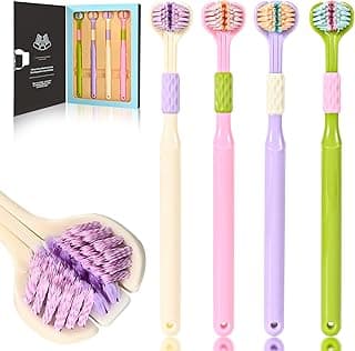 Mluyeri 4-Pack Medium Toothbrush Set, Bulk Toothbrushes for Kids & Adults with Special Needs, Multi-Angle Cleaning, Medium...