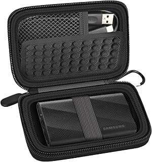 Case Compatible with Samsung T9/ T7/ T7 Shield Portable SSD 1TB 2TB 4TB External Hard Drive, Storage Travel Carrying Holde...