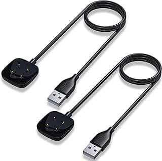 Maledan Compatible with Fitbit Sense & Fitbit Versa 3 Charger Replacement USB Charging Cable Dock Stand for Sense 2/Sense/...