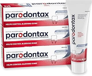 Parodontax Teeth Whitening Toothpaste To Help Bleeding Gums, Gum Toothpaste For Gum Health, 3.4 Oz x 3