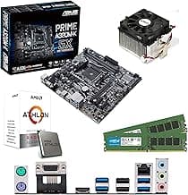 AMD Athlon 3000G 3.5GHz Dual Core Four Threads CPU, ASUS Prime A320M-K Motherboard & 8GB 3000MHz Crucial DDR4 RAM Pre-Buil...